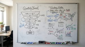 Four-level Kirkpatrick model pyramid diagram for evaluating sales training effectiveness from reaction to ROI